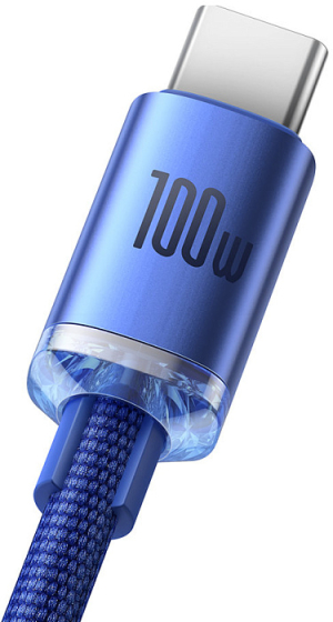 Купить Кабель Baseus Crystal Shine (CAJY000503) USB-A/Type-C 100W 2m (Blue) 1208767